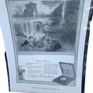 Vintage 1917 Elgin Watch Before Adam Ad Advertisement